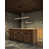 Distressed Brass/Dark Stained Walnut