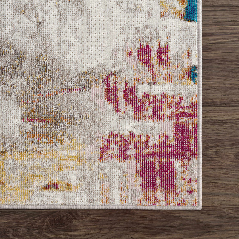 Mardin 7'10" x 10'3" Multicolor Abstract Polypropylene Area Rug