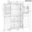 L'armoire de plancher de salle de bain grise avec 4 portes, des tablettes réglables, des charnières en métal et un grand espace de rangement élégant permettent d'utiliser efficacement l'espace-1592515822