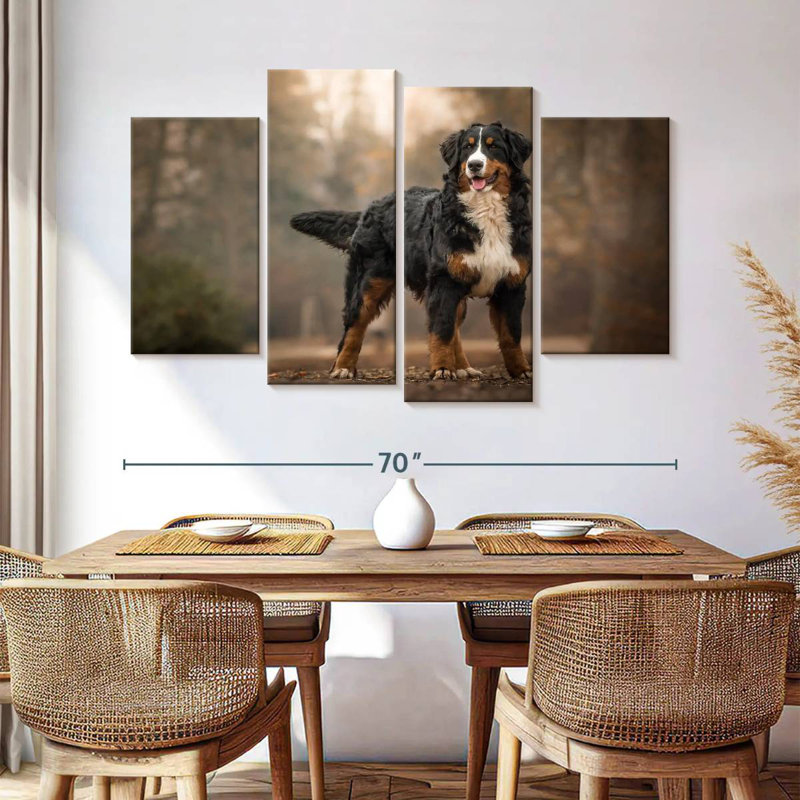 Bernese Mountain Dog, 42" H x 68" W