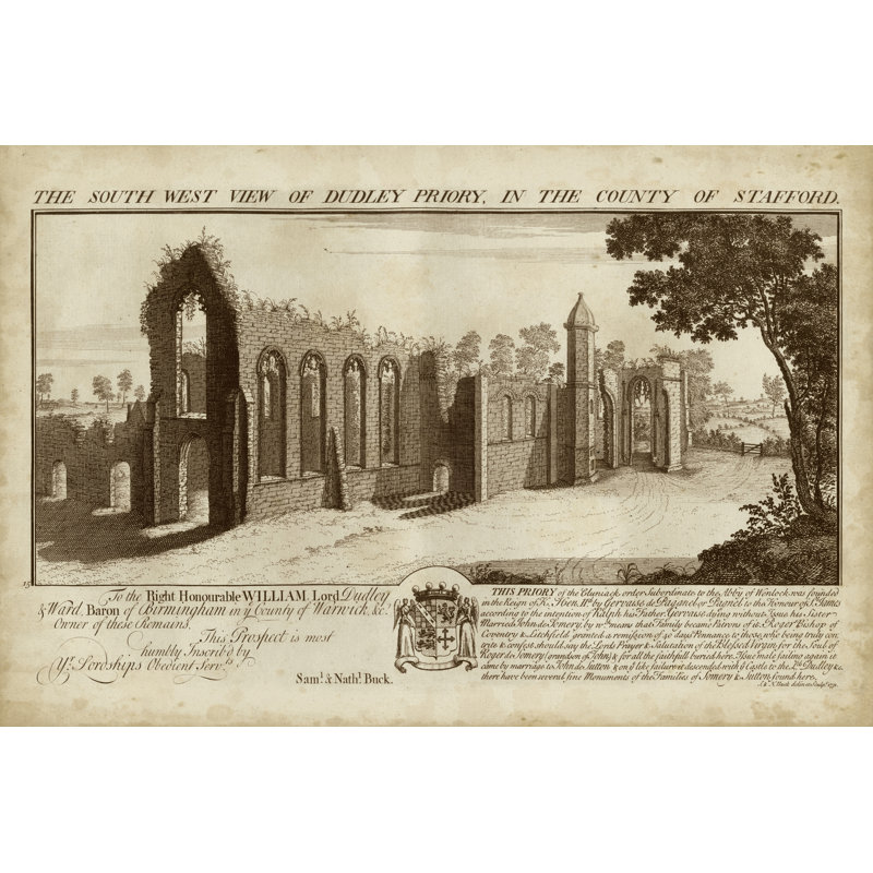 View Of Dudley Priory by Nathaniel Buck - Wrapped Canvas Print, 30cm H x 46cm W x 3.8cm D