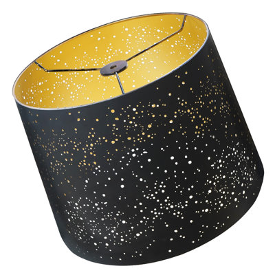 Metal Etching Process Large Lamp Shades, Drum Big Lampshades for Table Lamp and Floor Light, Sky Stars Design, 12x14x10 inch, Spider