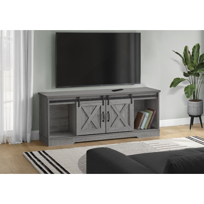 Transitional Style TV Stand With Storage Cabinet, Ideal For Entertainment Centers In Living Room And Bedroom, Offering Ample Space And Modern Design