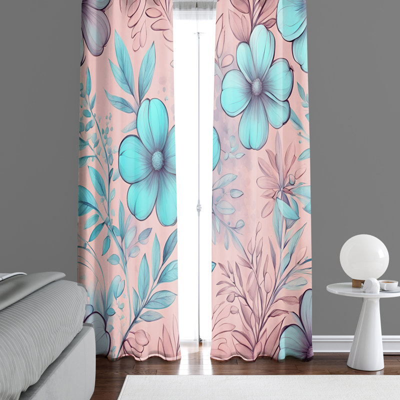 Paire de rideaux semi-transparents en polyester Finntan, L 40 po x L 61 po
