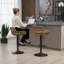 Ensemble de 2 tabourets de bar modernes pivotants avec repose-pieds réglables pour la cuisine et la salle à manger-116565910