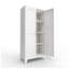 Armoire de rangement en métal de 61 po de hauteur avec tablettes réglables et portes doubles, garde-manger moderne ou organisateur de garde-robe de chambre à coucher-247136774