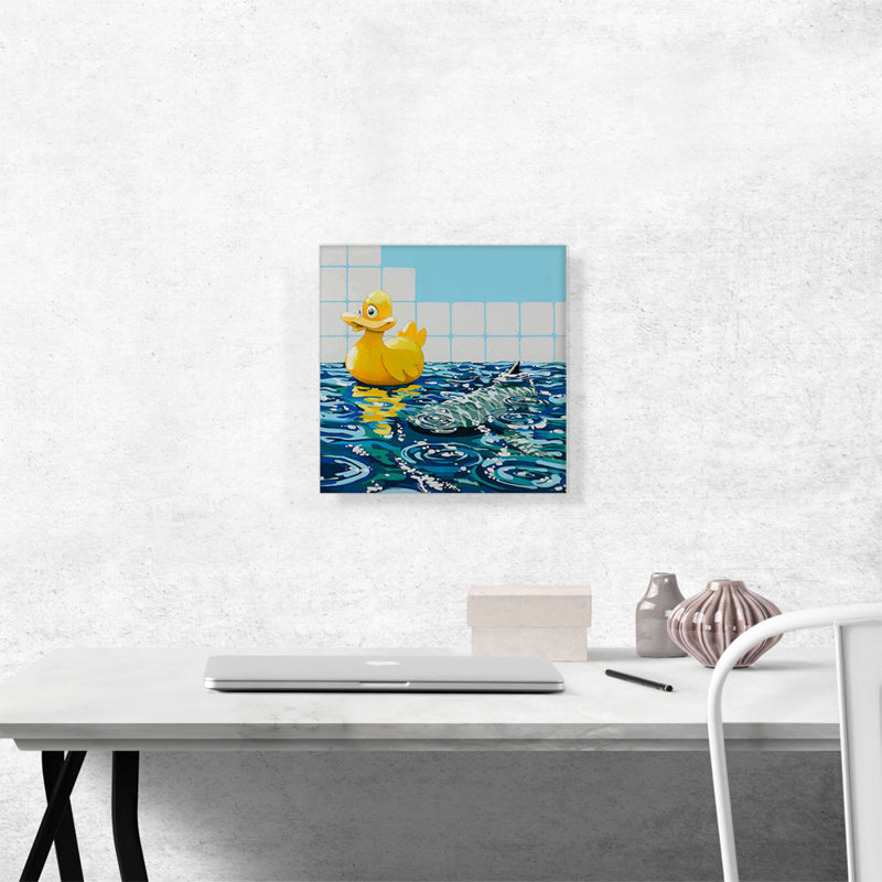 «Caoutchouc Ducky» par Banksy, reproduction d'art sur toile tendue, H 12 po x l 12 po x P 1,5 po