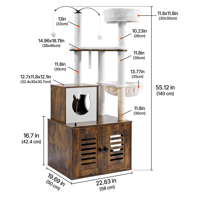 140cm H Cat Tree