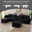 Canapé modulaire en chenille en U 145 po avec console et porte-gobelets en U 145 po-1639737472-1639737475