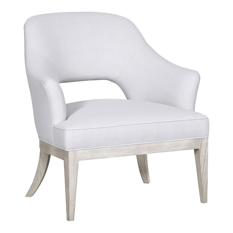 Chaise Kaley de 32,5 po Vanguard, Neige Navada, Casablanca