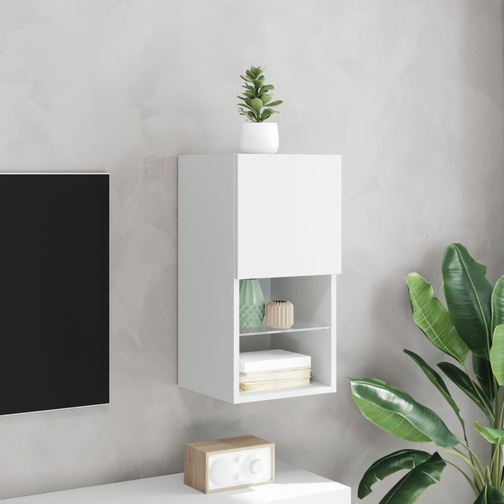 Metro Lane TV Cabinet With LED Lights Black 30.5X30x60 Cm