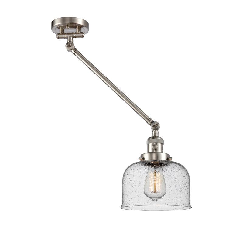 Kiger Swing Arm Sconce, Brushed Satin Nickel, Seedy