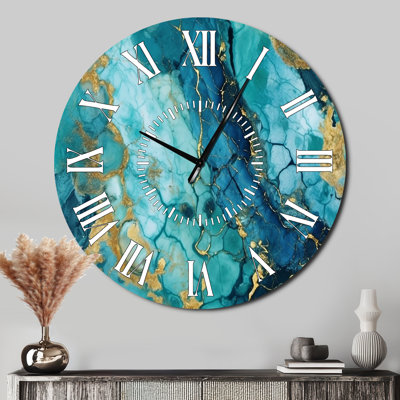 Horloge murale abstraite de luxe avec art abstrait à visage blanc VI