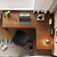 Bureau en bois d'hévéa durable en L-130174432-130174433