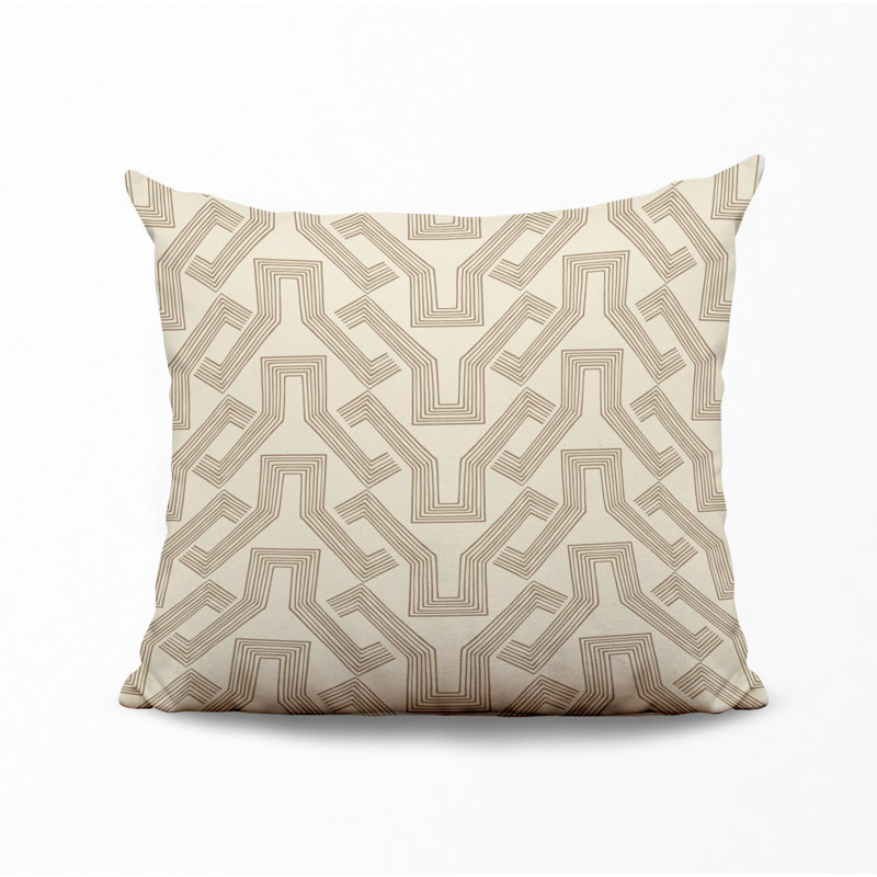 Housse et insert de coussin décoratif en polyester, Beige, L 15 po x H 15 po