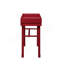Bureau de coiffeuse à finition rouge