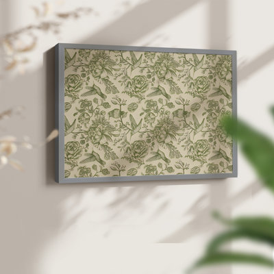 Vintage Floral-XIV -Framed Print - Restickable