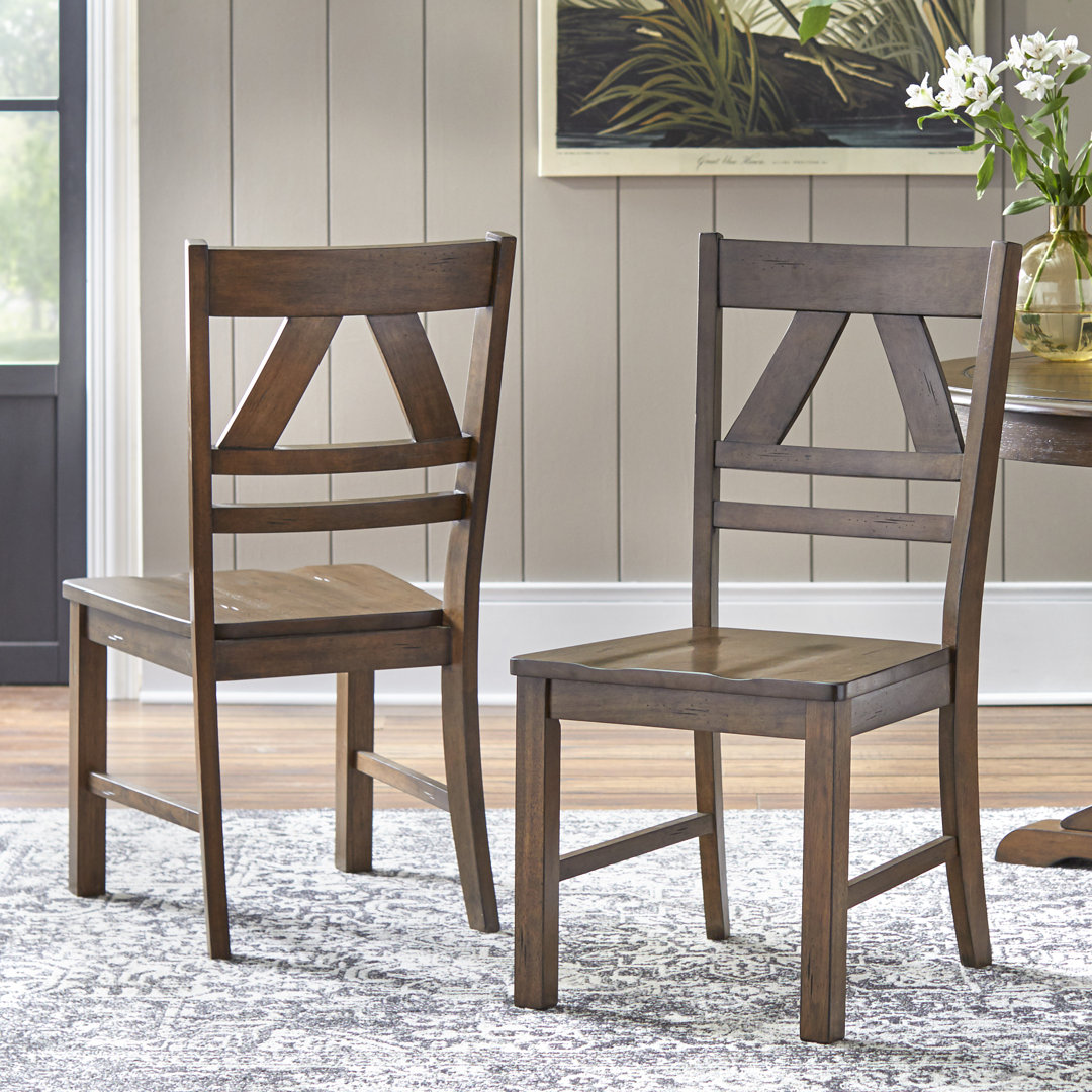 Rivington 17.8'' H Solid Wood Side Chair (Set of 2) Laurel Foundry Modern Farmhouse® 