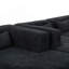 Canapé en polyester noir avec accoudoirs carrés-2025458148