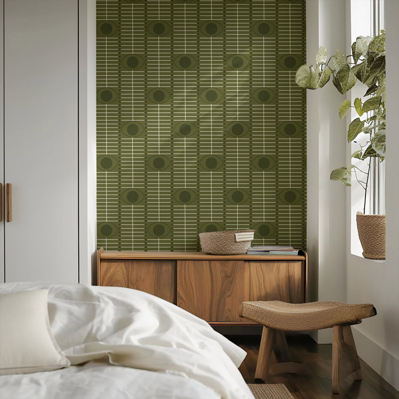 Osidan - Wallpaper, Non-Pasted, Olive, Paper