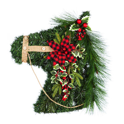 Décoration de Noël cheval en forme de cheval