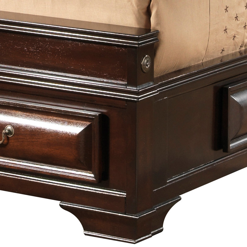 Charline Storage Sleigh Bed, Queen, Cappuccino