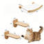 Perchoir mural en bois pour chat avec hamac pour chat et 2 tablettes