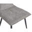 Table de salle à manger 5 pièces en grain de bois et 4 chaises rembourrées en tissu gris avec base en métal pour la cuisine, la salle à manger et le salon