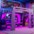 Full Size Gray Wood Gaming Loft Bed Including A Desk, Multi - Storage Cabinets, Led Lighting, And Hanging Rack. Great For Studying Zones. Construction With No Box Spring Needed Shelf Areas, Led,