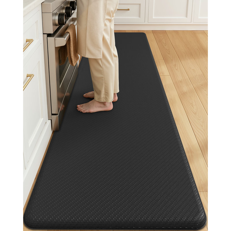 Tapis de cuisine antidérapant, Tapis de couloir 1 pi 8 po x 3 pi 11 po, Noir