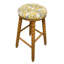 Tabouret de bar en bois d'acacia massif avec rembourrage confortable-133595980