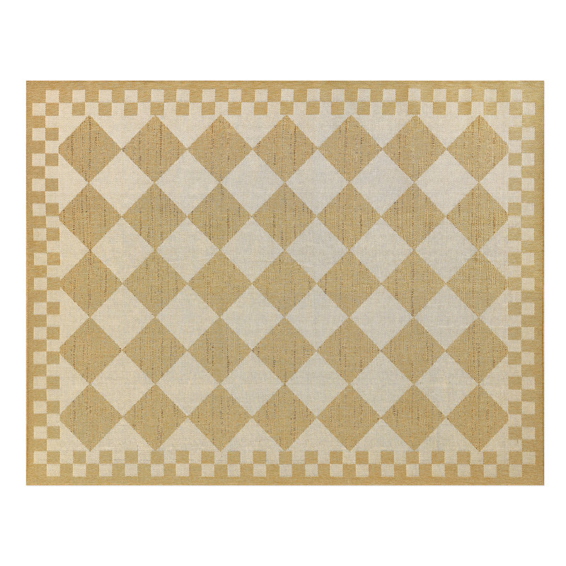 White Diamond Indoor/Outdoor Rug, Rectangle 8' x 10'