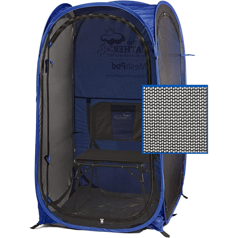 1-Person Pop-Up Mesh Screen Pod - Bug & Mosquito Protection, Upf 50 Sun Shield, 270-Degree View, Easy Setup, Lightweight Design