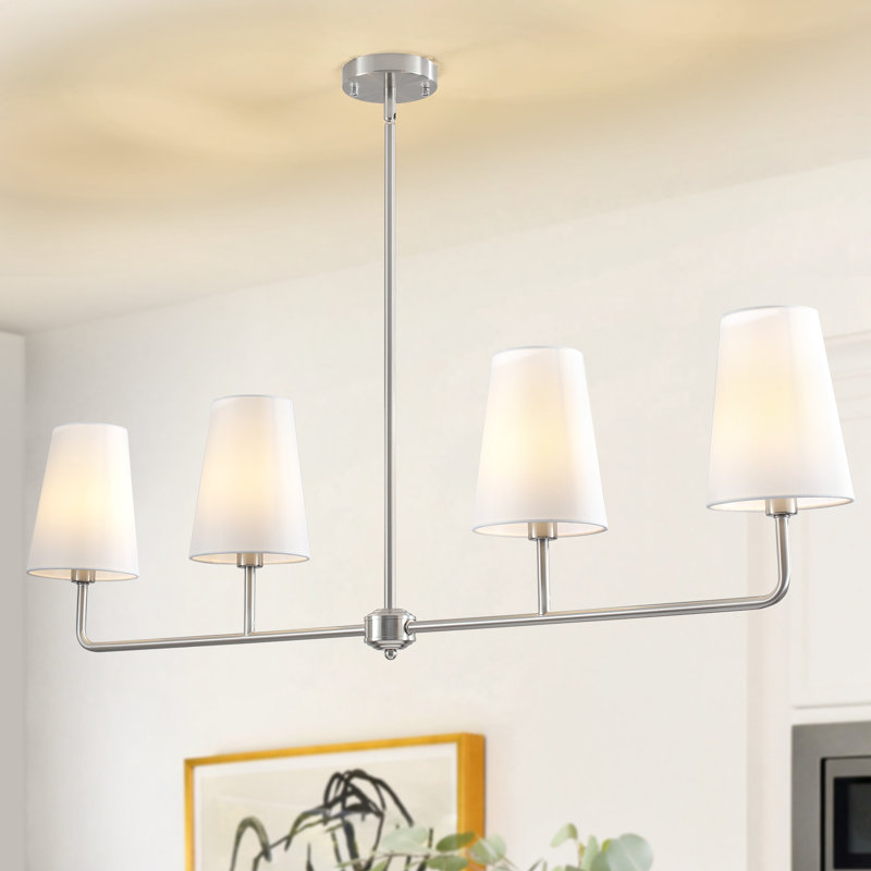 Lustre 4 lumières 48 po, Nickel, 4