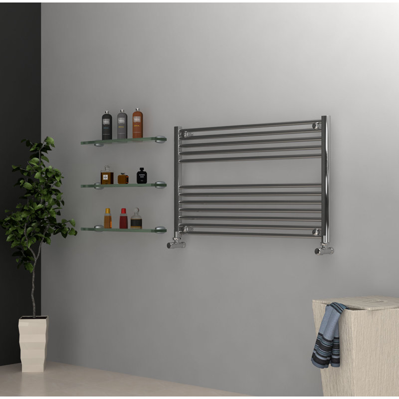 Shaunna Straight Towel Rail Heated Towel Rails, Chrome, 60cm H x 100cm W x 3cm D