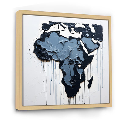 Reproduction d'art sur toile noir et bleu