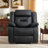 Ethelwyn 36.6'' Wide Modern Breathable Leather Manual Recliner With Overstuffed Arm And Back (Set Of 6)