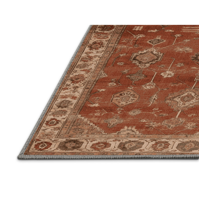 Tapis brun lavable à la machine, Carré 4 pi
