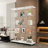 Extra Large Glass Display Shelf Unit, For Living Room - Black/White, Ample Storage Potential, Tempered Panels, Solid Wood Frame, Simple Assembly Steps Cabinet 4 Shelves, Bedroom Office Capacity,