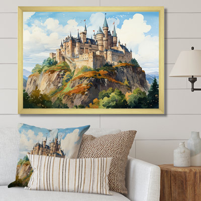 Ancien château dans les montagnes, harmonie - châteaux, art mural