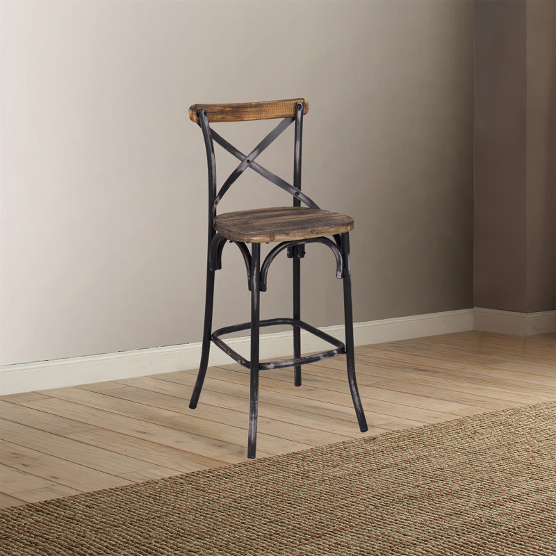Bar Stool With Cross Back