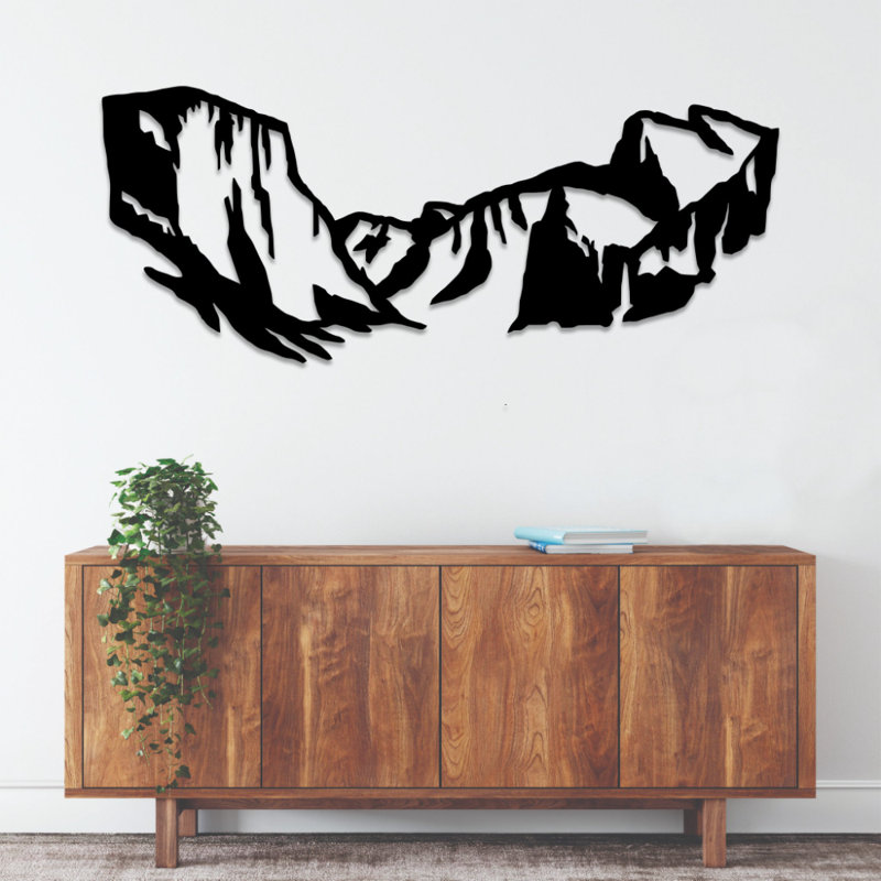 Décoration murale faite à la main paysage et nature sur aluminium composite - montagnes, forêts et paysages naturels - art mural artisanal détaillé - décoration rustique moderne pour le salon, la chambre à coucher et le bureau