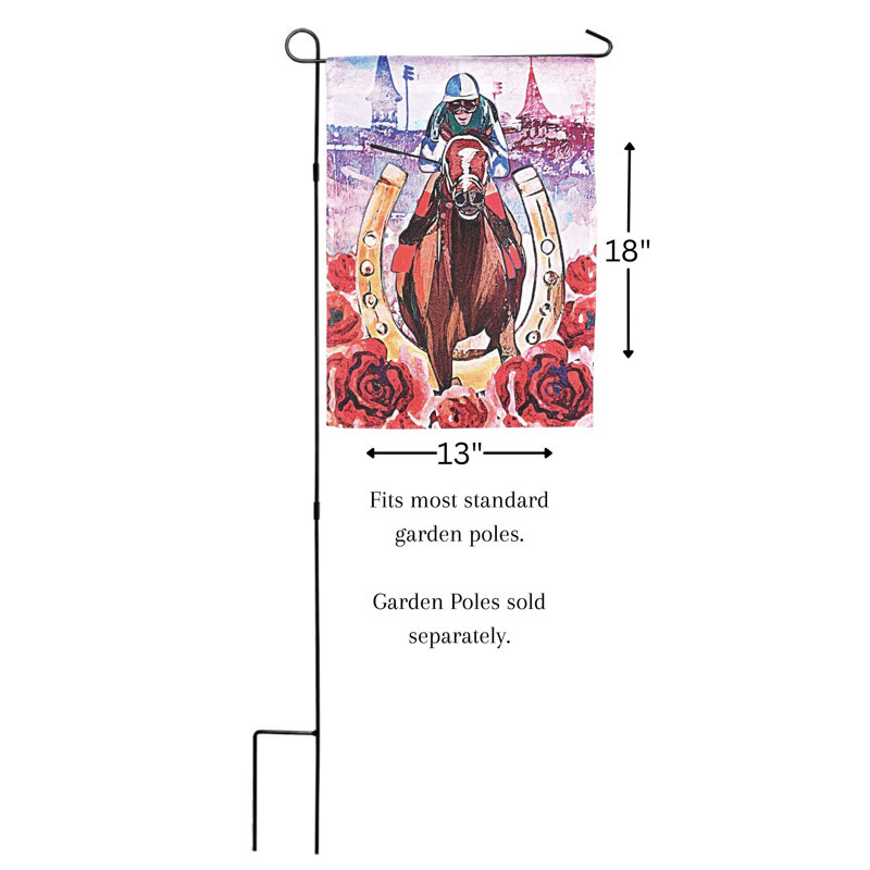 Drapeau de jardin en polyester 18 po x 13 po Saphina