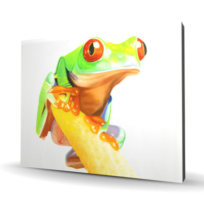 Curious Red Eyed Frog - Livingroom Reptile Canvas Decor