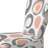 Silver And Pink Circle Pattern - Velvet Upholstered Patterned Accent Side Chair
