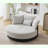 52.75'' Oversized Round Swivel sofa-963571767