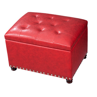 Magoon Faux Leather Ottoman