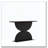 47''Double Semi-Circles 3d Hammer-Shaped Texture Base Wood Console Table