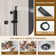 SlideLux 3-Function 12" Thermostatic Complete Rainfall Shower System with 4 Body Jets and Slide Bar