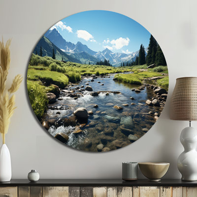 États-Unis, parc national des montagnes Rocheuses, rivière I - paysages, art rond en métal